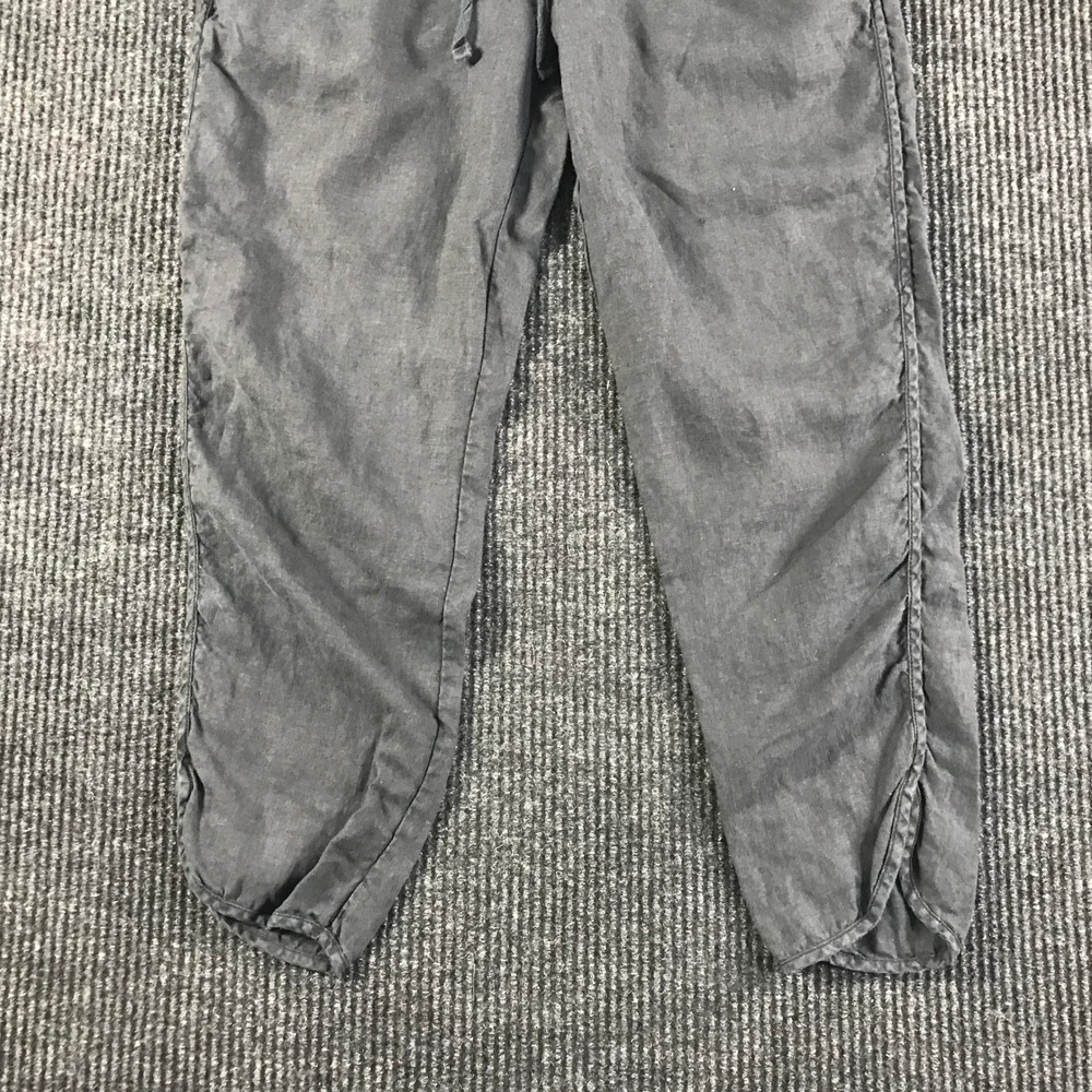 Caslon Black Linen Blend Drawstring Tulip Hem Jogger Pants Womens Medium - Picture 3 of 9